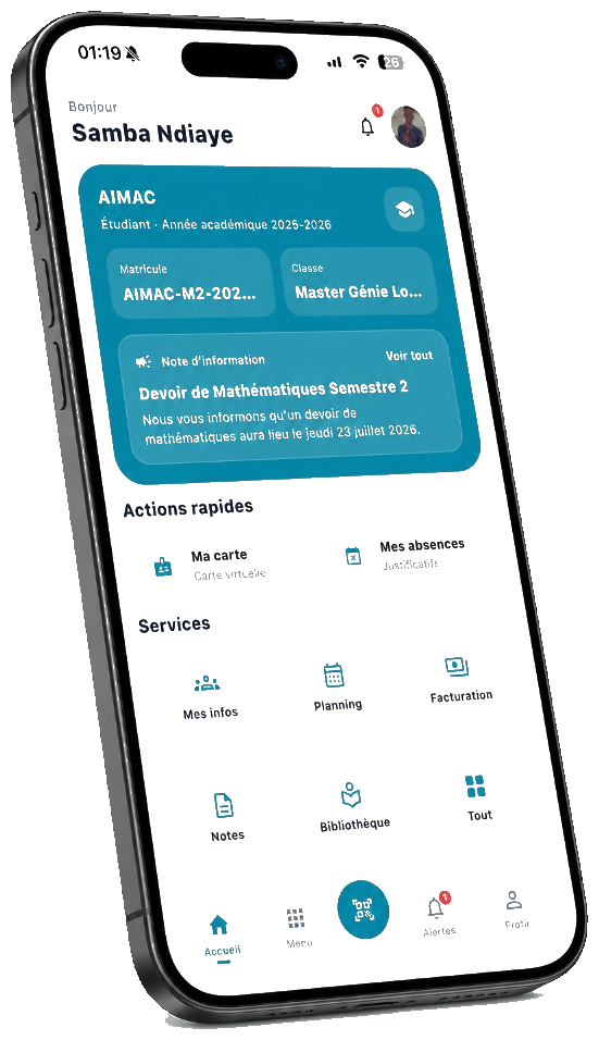 Application mobile KEMA — accueil étudiant